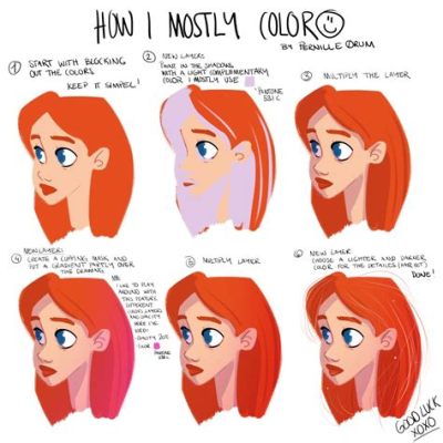 how to shade hair digital art: exploring the nuances of color and texture